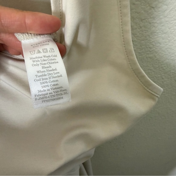 Everlane Luxe Cotton Jumpsuit in Bone Cream Womens Size M - Picture 8 of 8